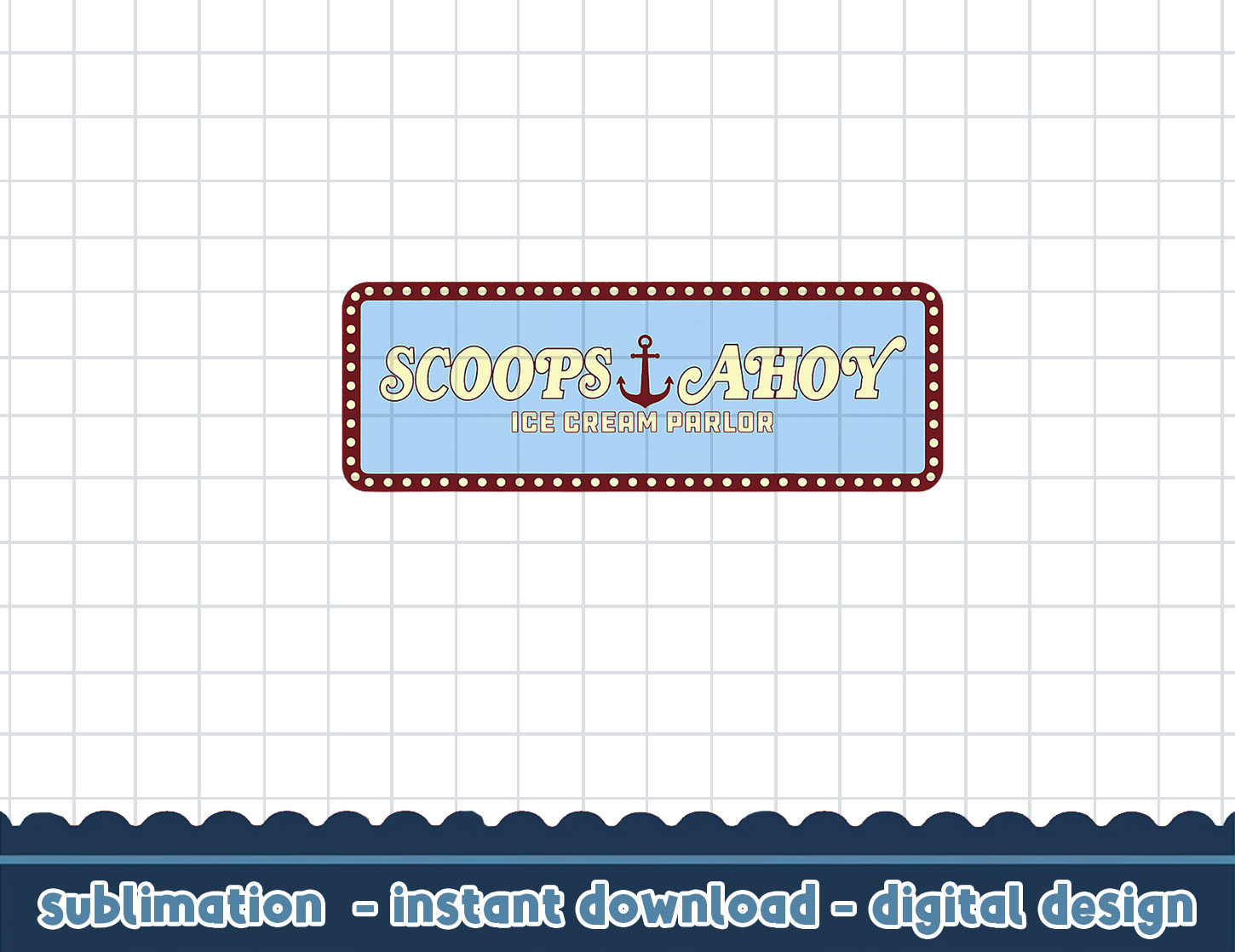 Netflix Stranger Things Scoops Ahoy Ice Cream Parlor Logo pn Inspire