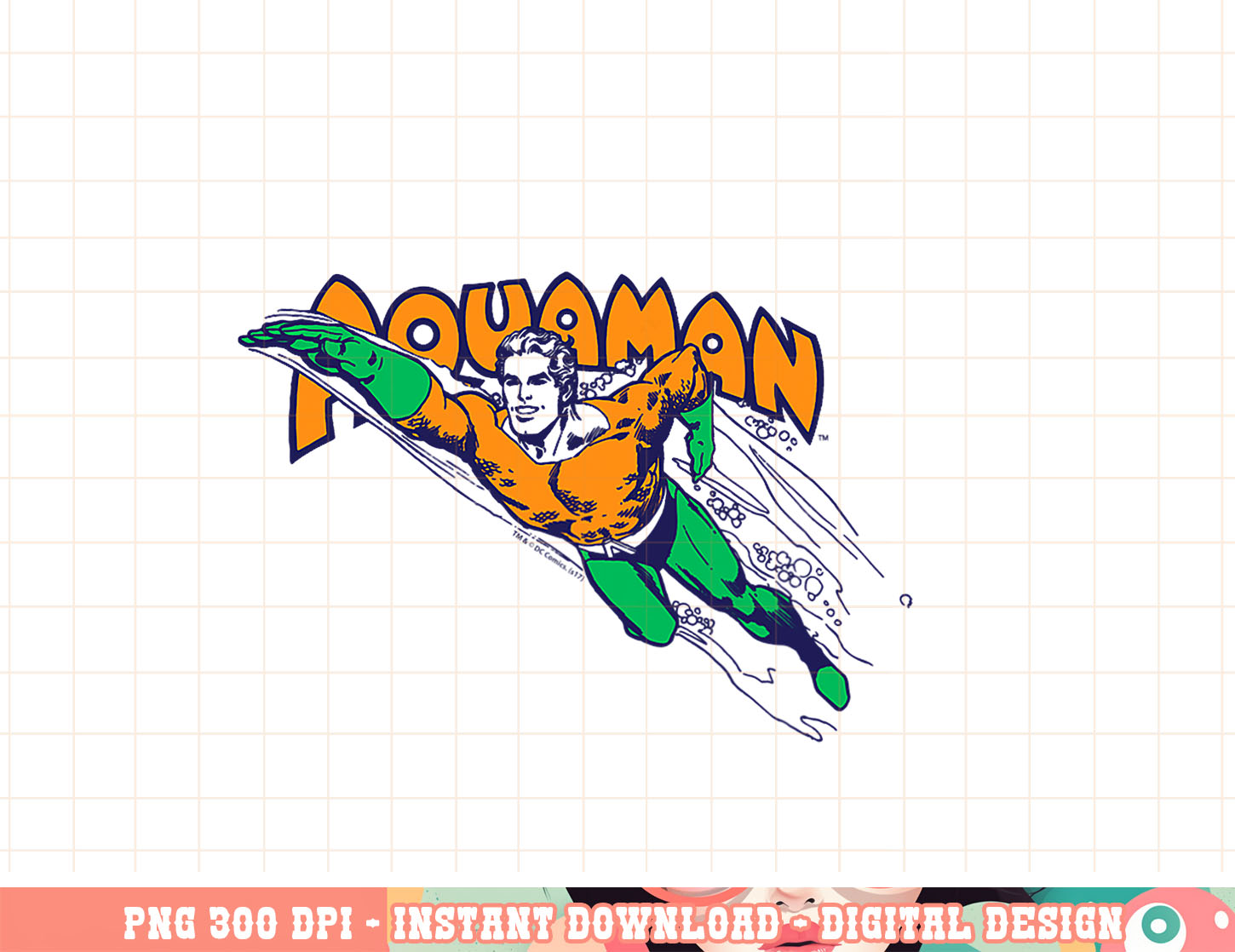 Aquaman Swim Through png, digital print,instant download Inspire Uplift