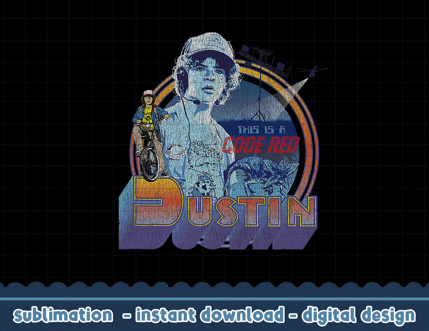 Stranger Things Code Red png,digital print - Inspire Uplift