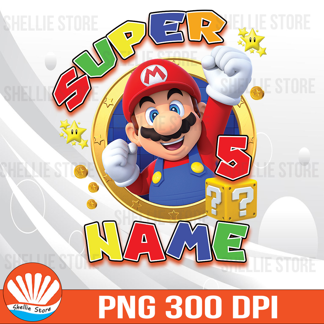 Custom Super Mario Birthday Png, Personalize Super Mario Fam - Inspire
