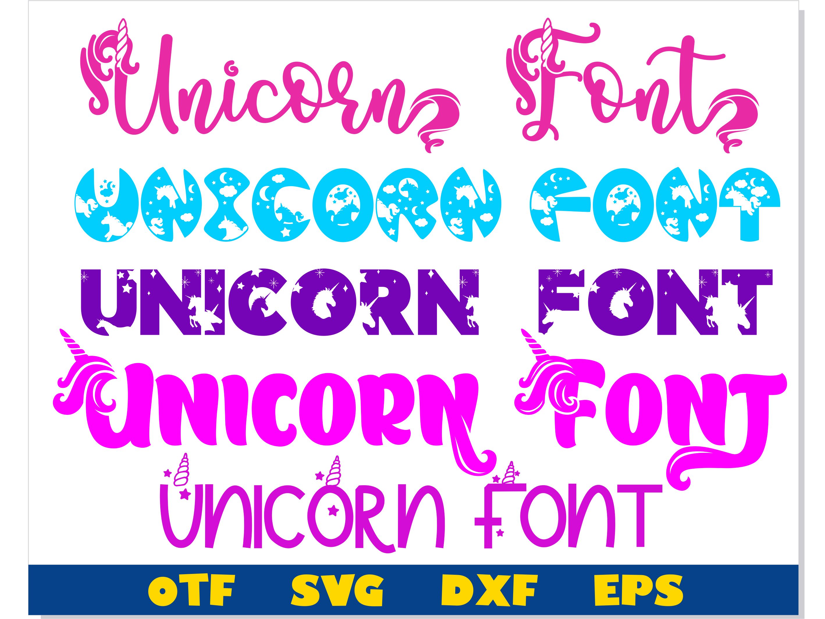Unicorn Font Bundle Unicorn Font otf, Unicorn Font svg Cri Inspire