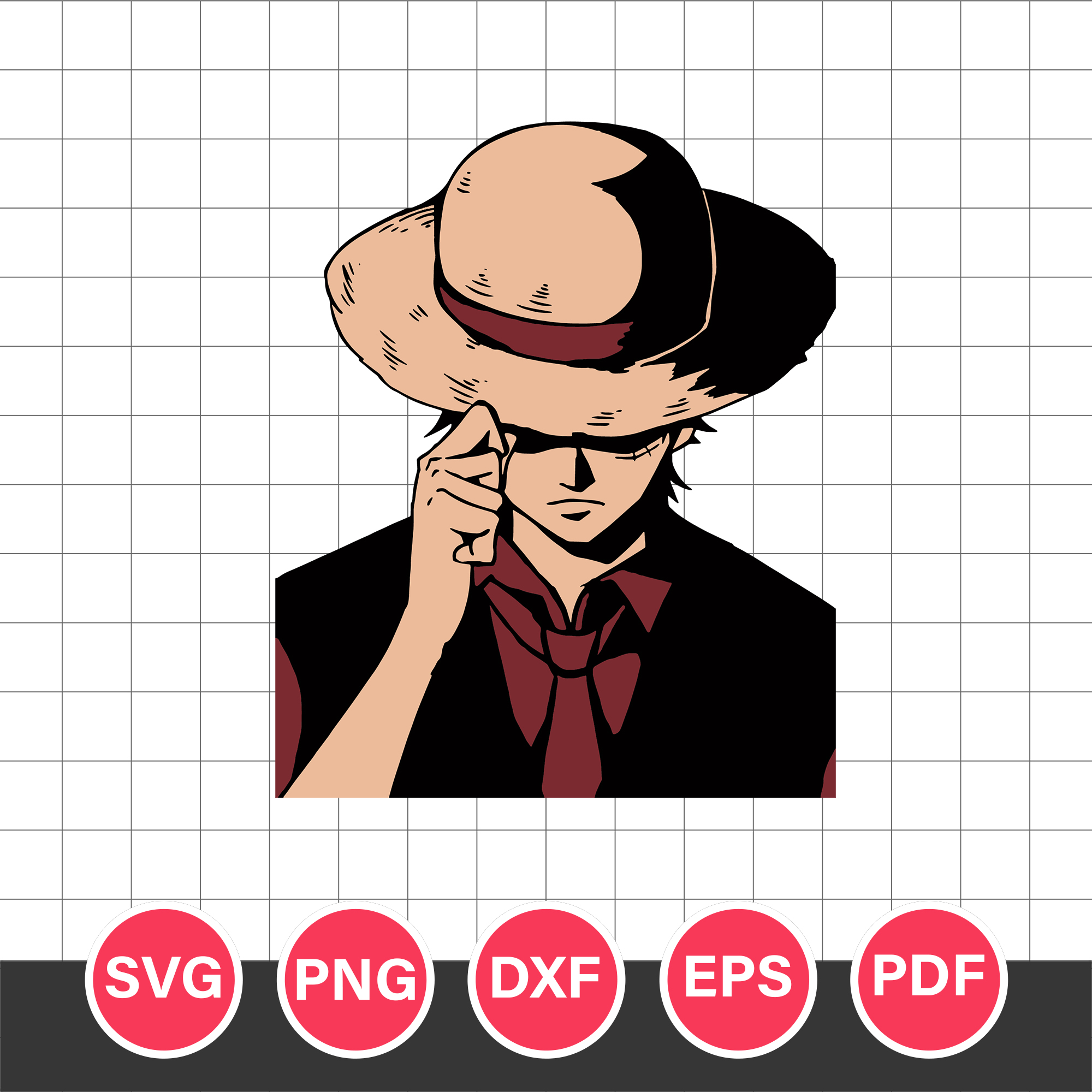 One Piece Svg, Luffy One Piece Svg, Luffy Svg, One Piece Ani - Inspire