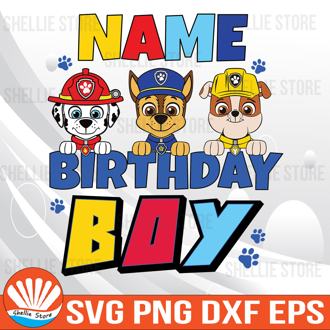 Paw Patrol, birthday Svg, Paw patrol Svg, birthday boy, birt - Inspire