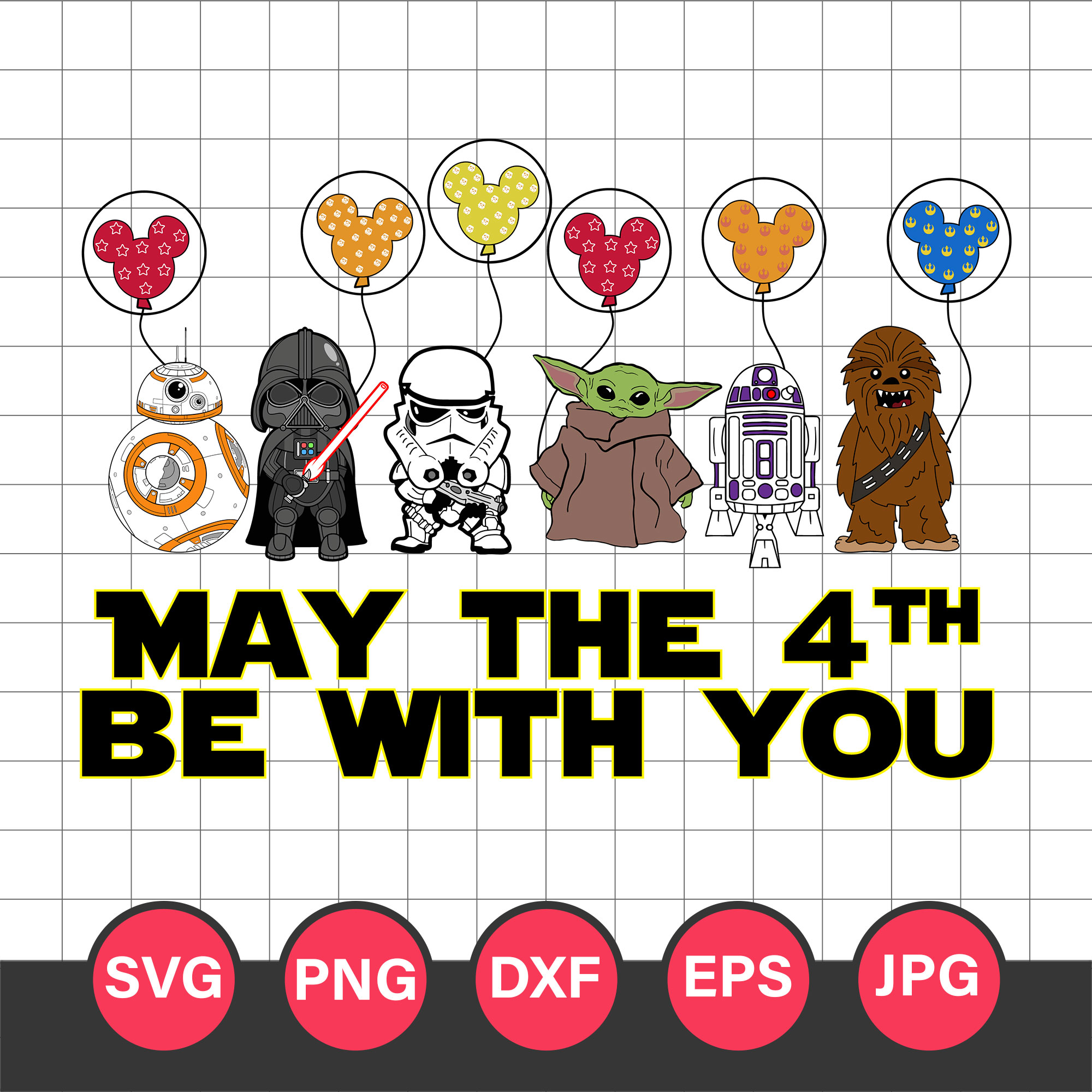 May The 4th Be With You Svg, Disney Star Wars Svg, Png Jpg D - Inspire ...