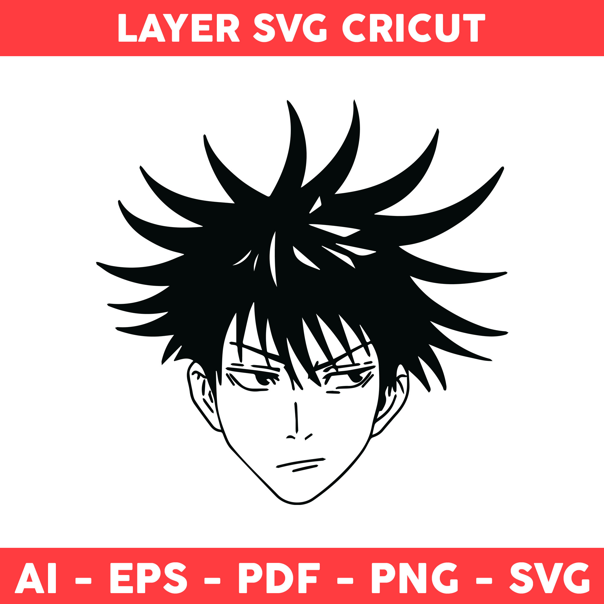 MEGUMI　パンフレット Fushiguro Megumi Svg, Megumi Svg, Megumi Head Svg, Jujutsu K