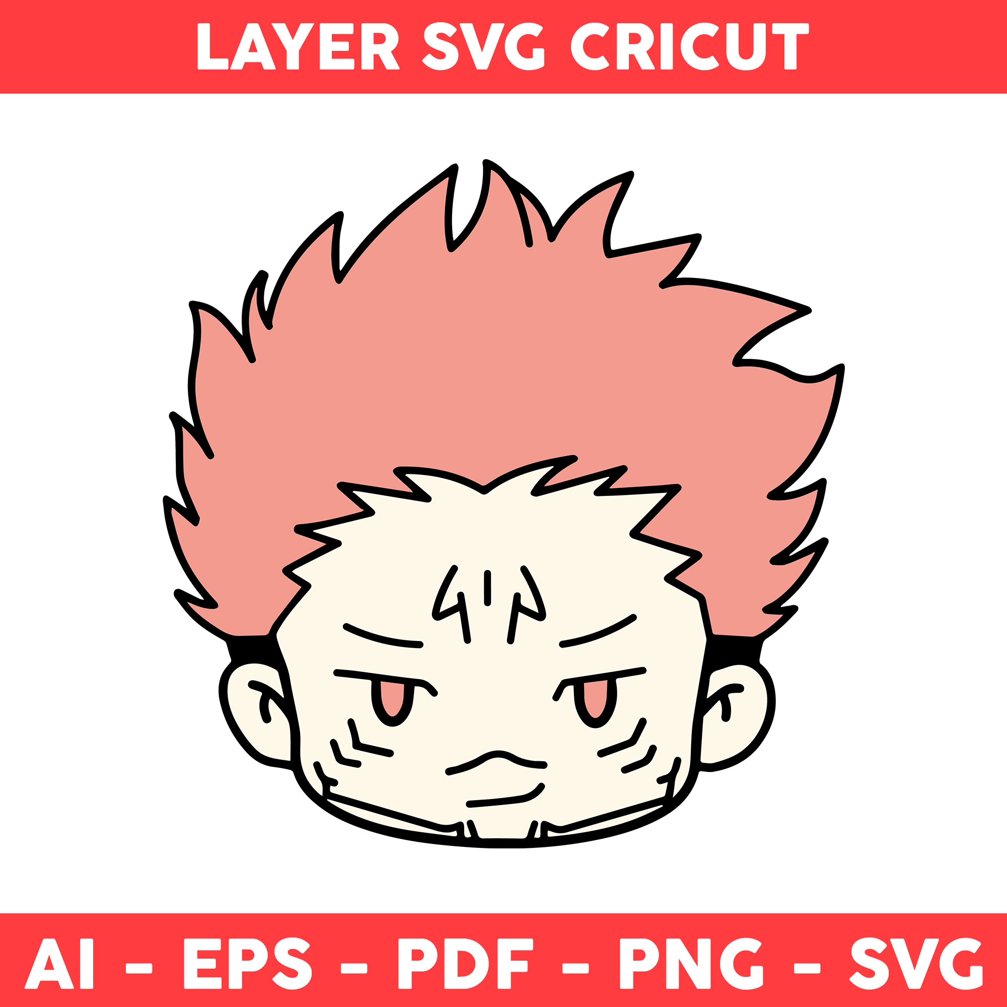 Ryomen Sukuna Svg, Sukuna Chibi Svg, Sukuna Face Svg, Jujuts | Inspire ...