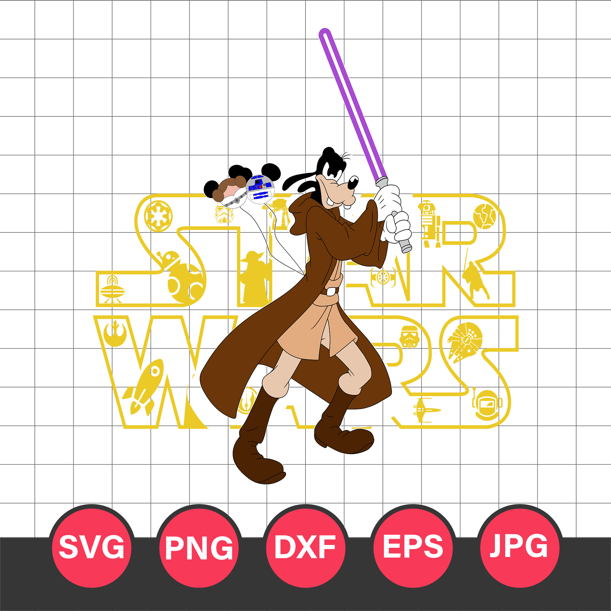 Goofy Star Wars Svg, Disney Star Wars Svg, Star Wars Svg, Pn - Inspire