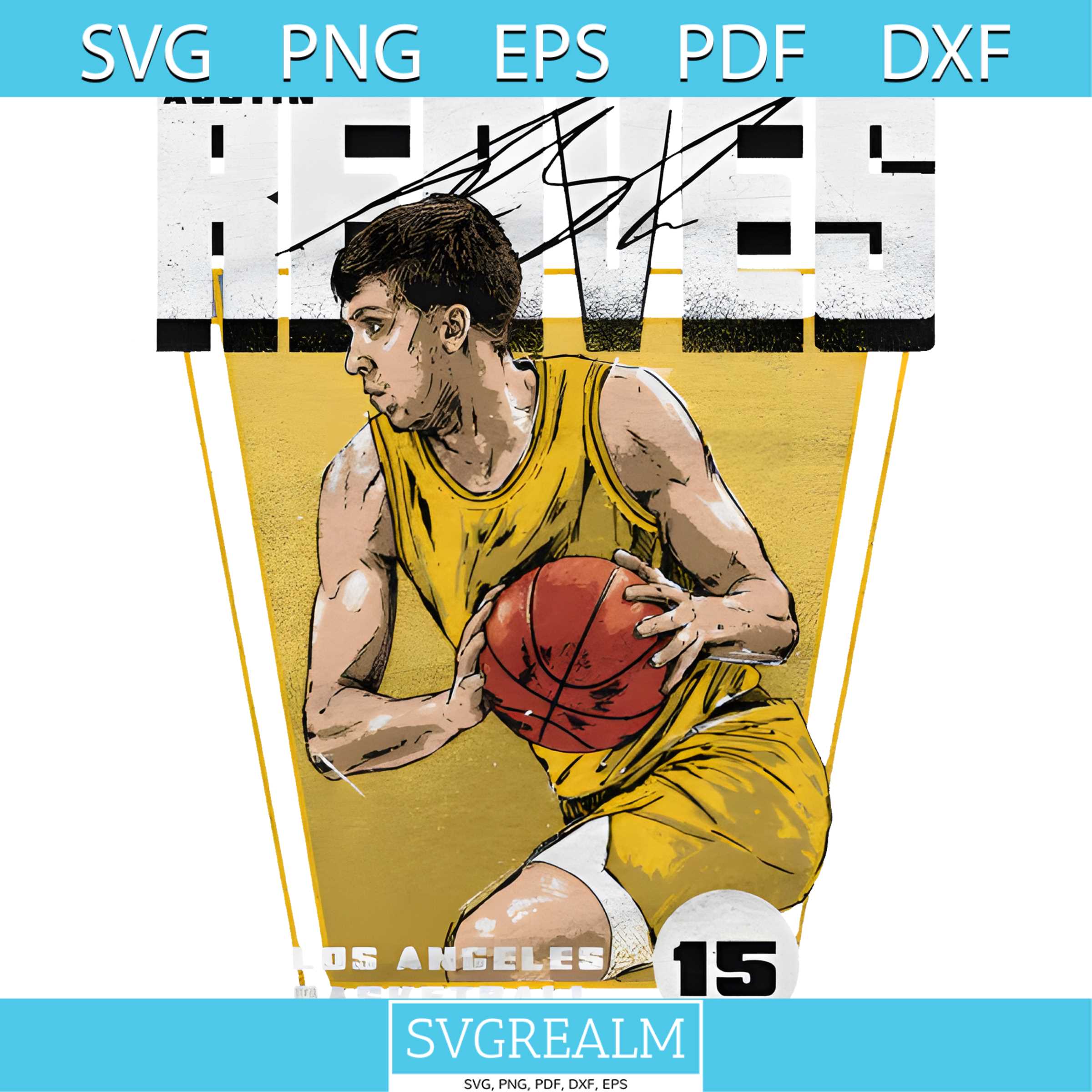 Austin Reaves Los Angeles Lakers Basketball Player SVG Cutti | Inspire ...