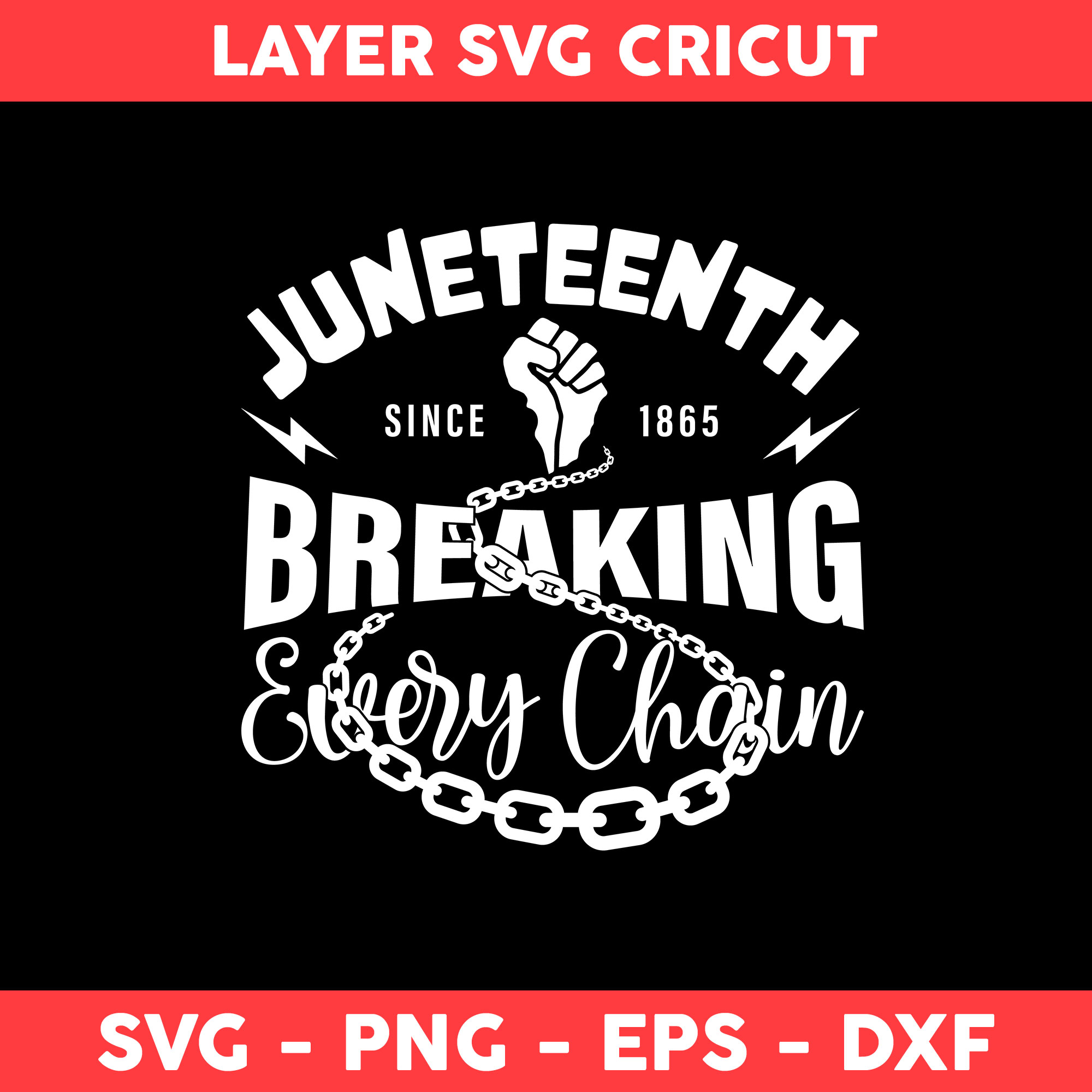 Juneteenth Breaking Every Chain Since 1865 Svg, Juneteenth S - Inspire
