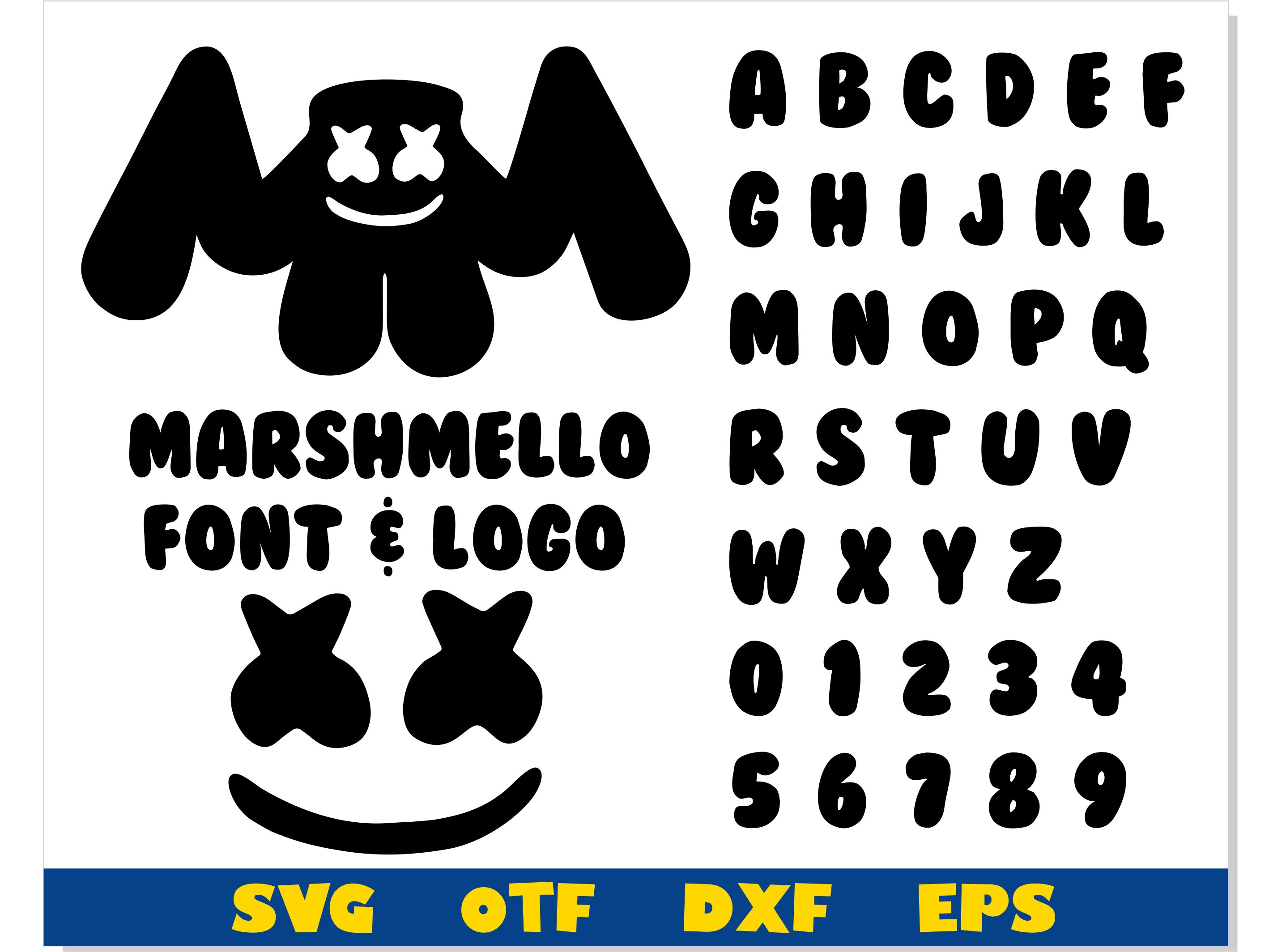 DJ Marshmello Font & Logo Dj Marshmello font otf, Marshmel Inspire