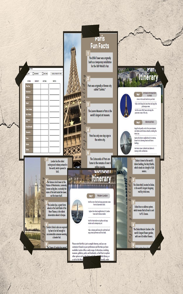 Digital, editable, pdf travel planner/itinerary with 5 sugge | Inspire ...
