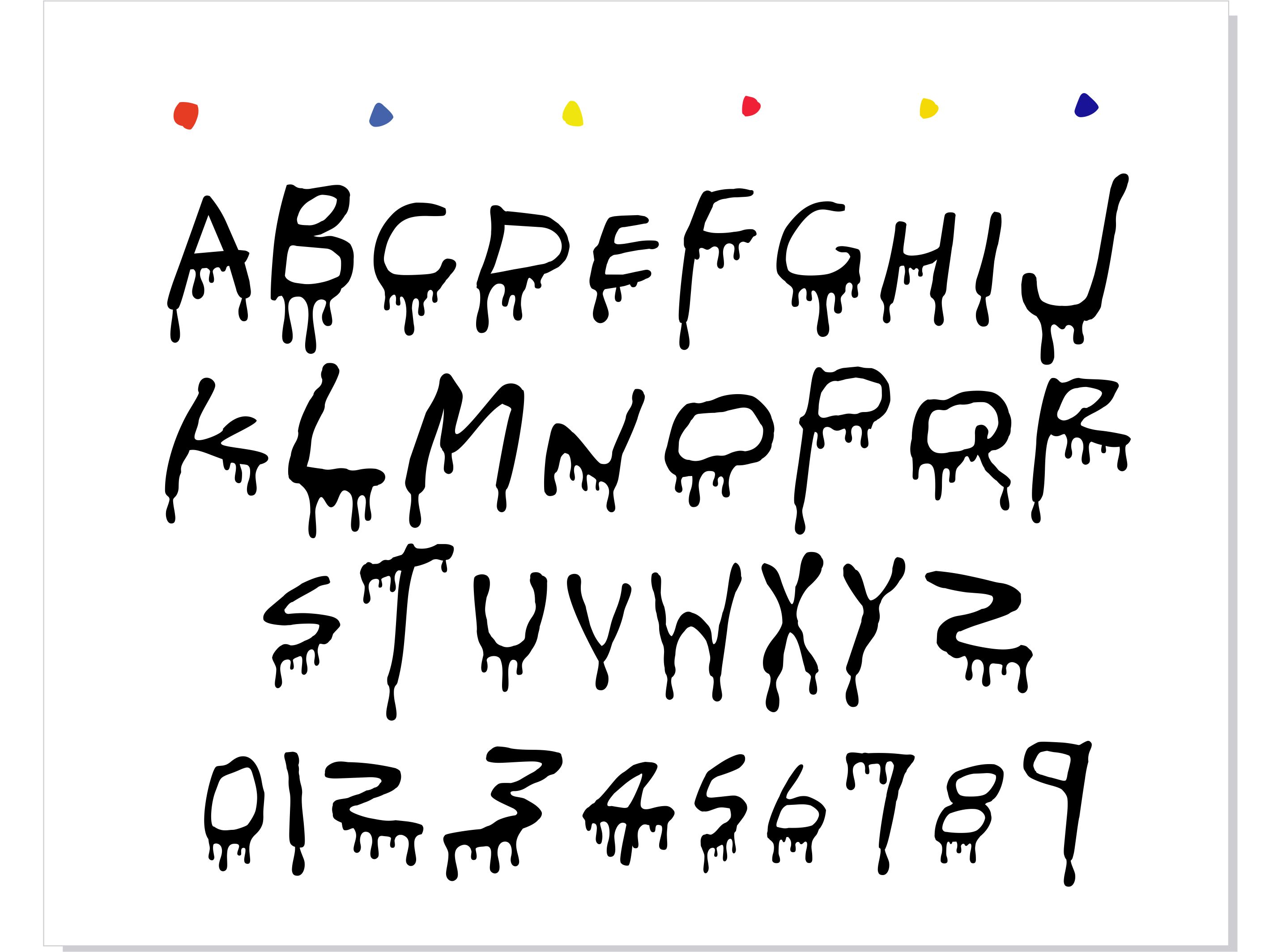 Dripping Font Dripping Spray Paint Font