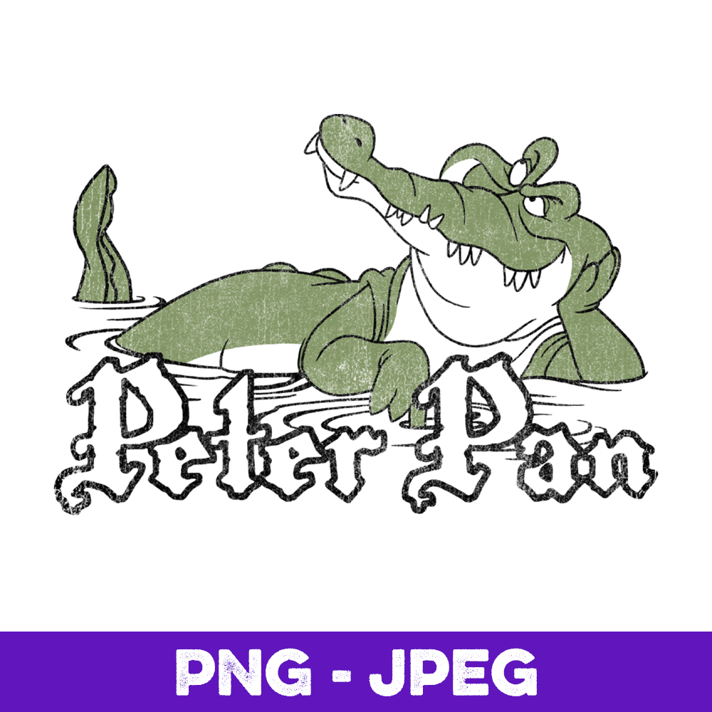 Disney Peter Pan Tick-Tock The Crocodile V1 , PNG Design, PN