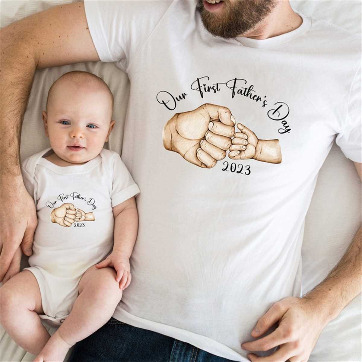 Our First Father's Day Together, Dad and Kid Matching Shirt, | Inspire ...