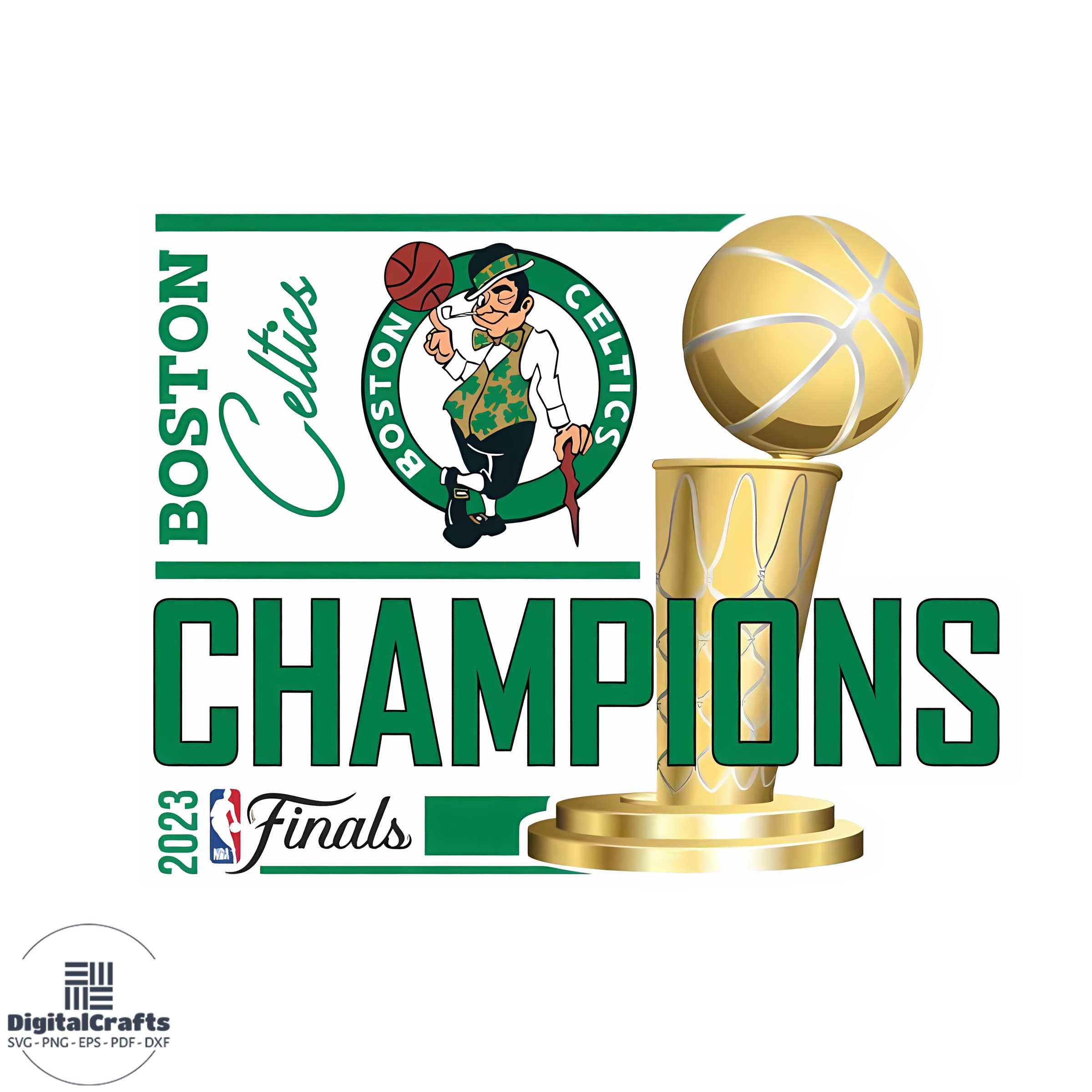Boston Celtics Champions Final NBA 2023 Png Silhouette Files Inspire