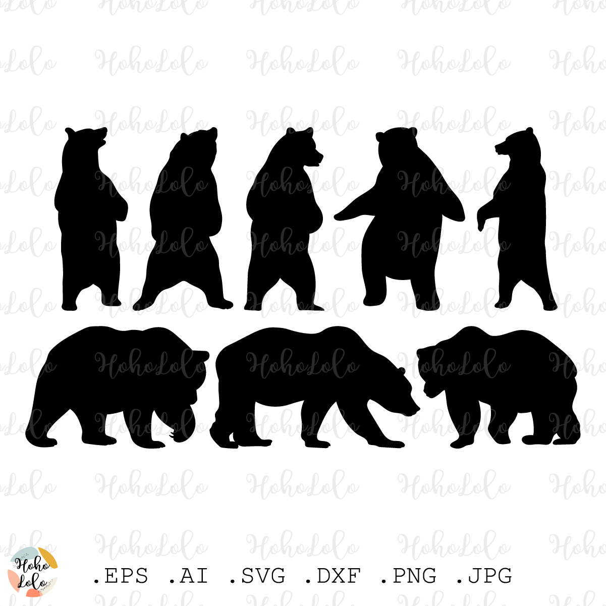 Bear Svg, Mom Bear Cricut, Bear Silhouette, Bear Stencil Tem - Inspire