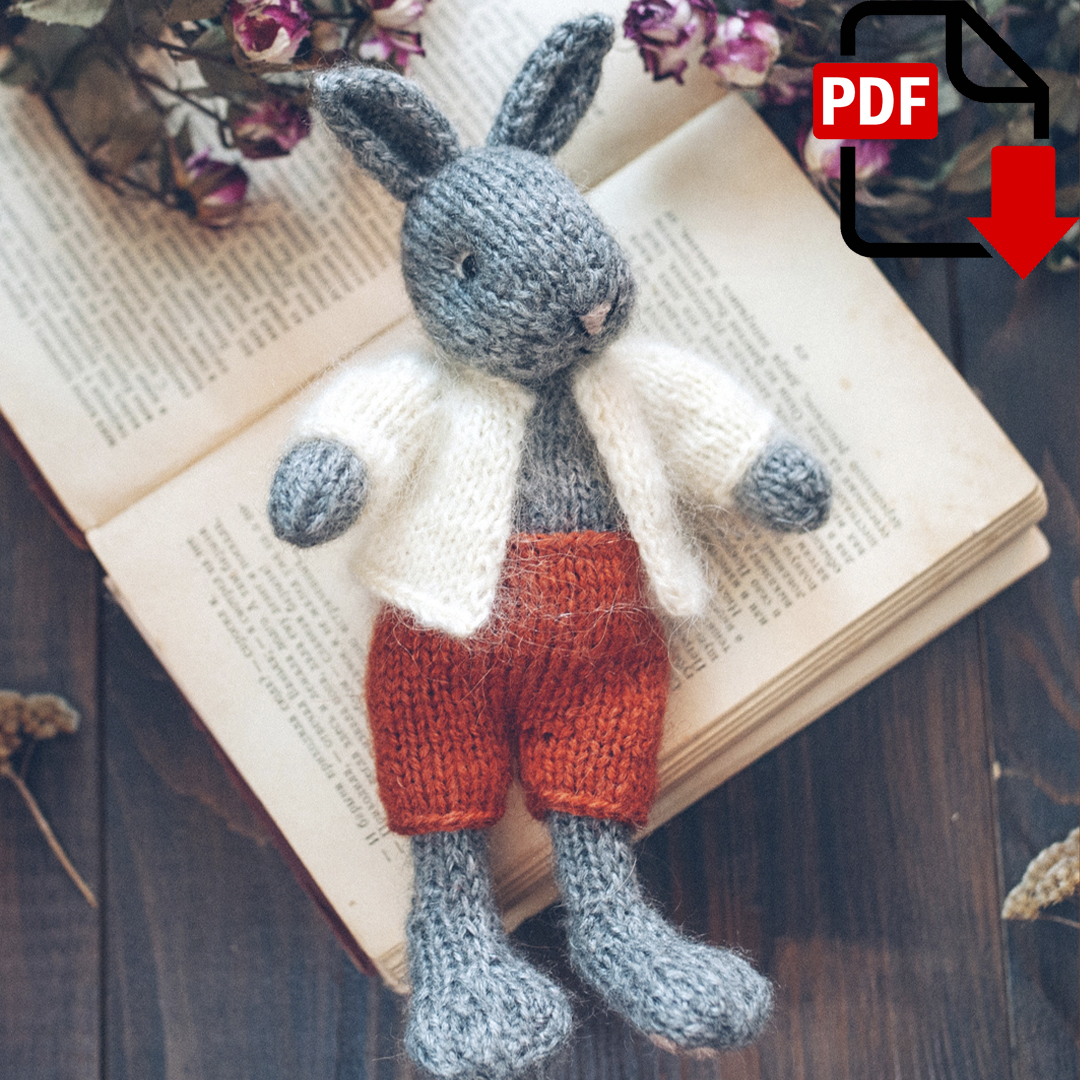 Dress up Bunny knitting pattern. Amigurumi rabbit and Basic Inspire