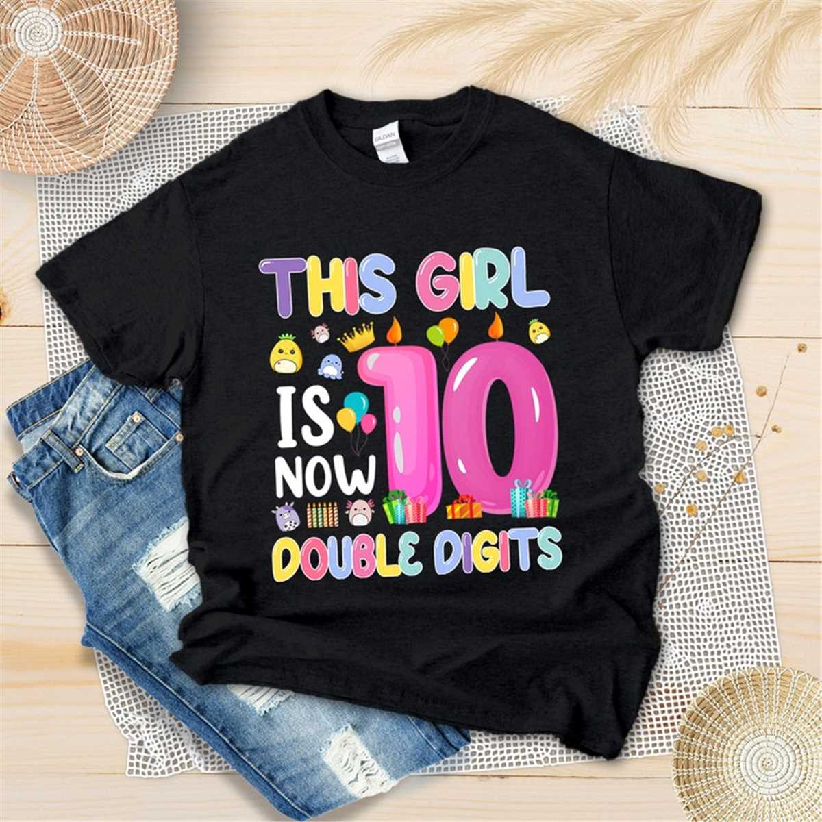 This Girl Is Now Double Digits Shirt Squishmallow 10th Bir