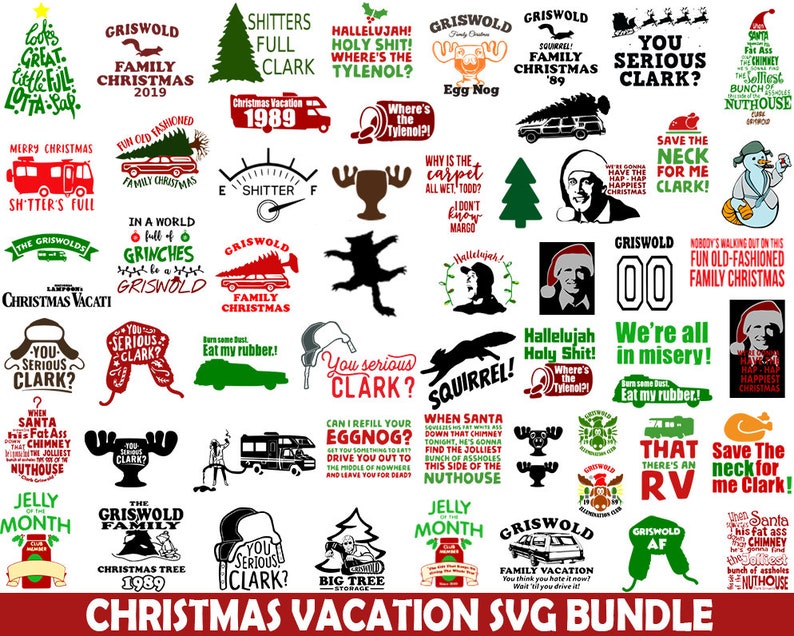 HUGE Christmas Vacation svg Bundle , Clark Griswold svg , tr | Inspire ...