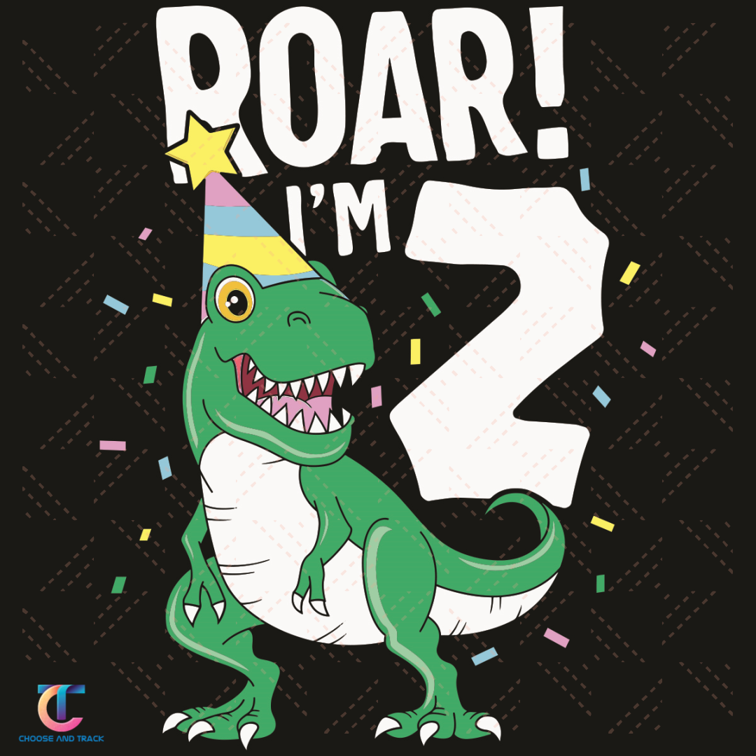 Roar I Am 2 T Rex Birthday Dinosaur Svg, Birthday Svg, 2 Yea | Inspire ...