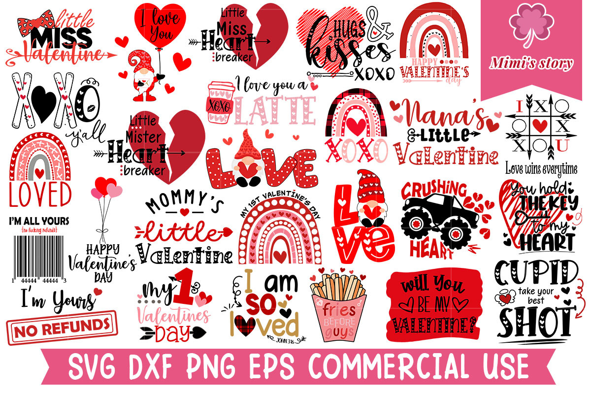 Valentines Day Bundle Svg, Valentines Day Svg, Love Svg, Hea - Inspire ...