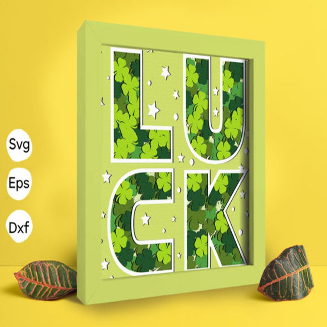 Luck Four-leaf Clover Papercut Light Box | Inspire Uplift