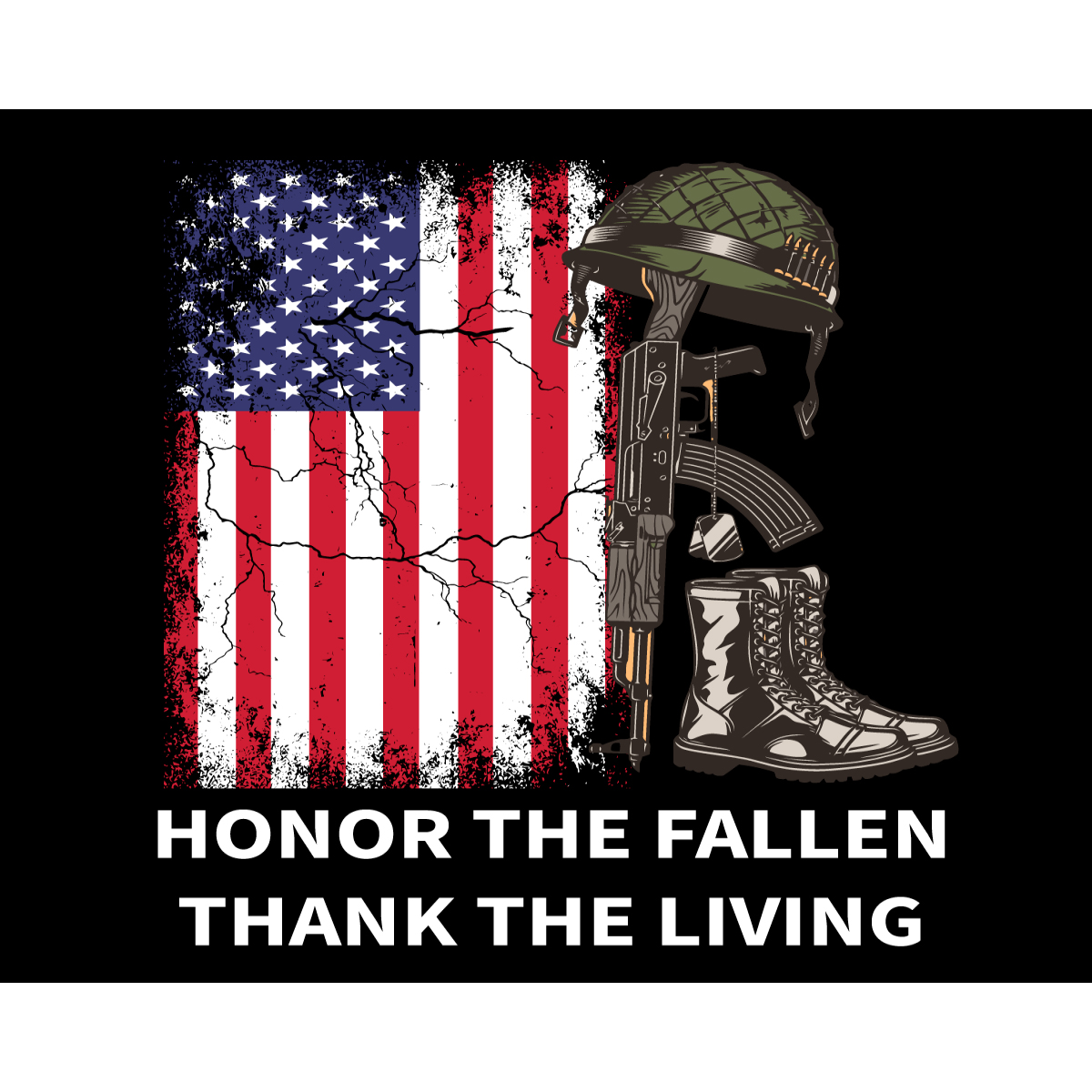 Honor The Fallen Thank The Living Svg, Independence Svg, Hon - Inspire