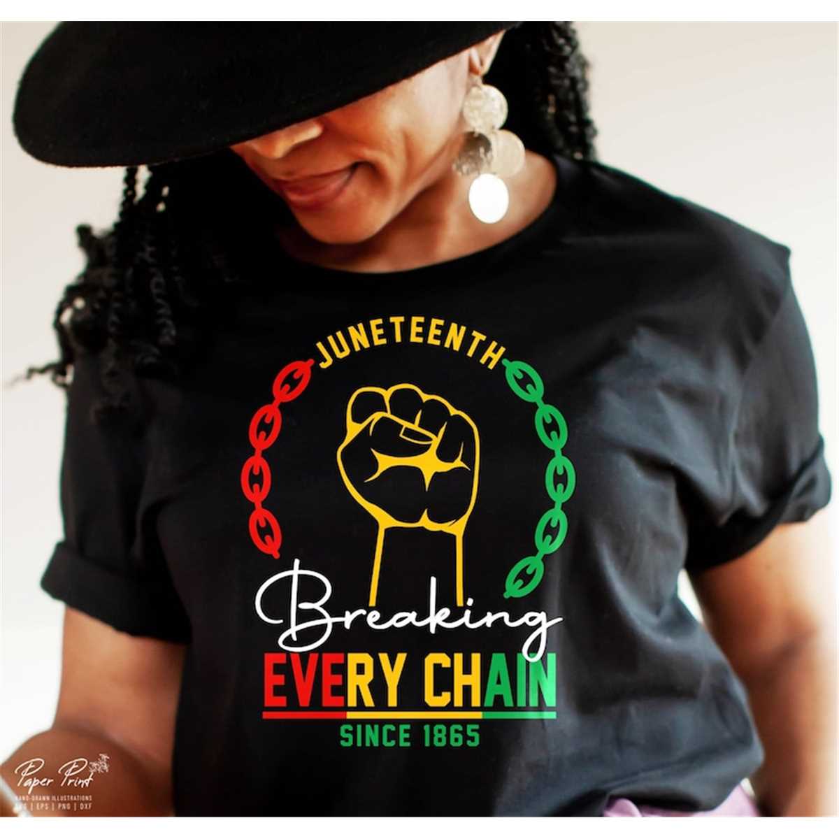 Juneteenth SVG, Breaking Every Chain Since 1865 SVG, Black H - Inspire ...