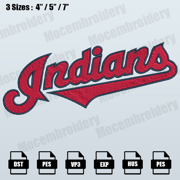 Cleveland Indians Embroidery Designs, MLB Logo Embroidery Fi - Inspire ...