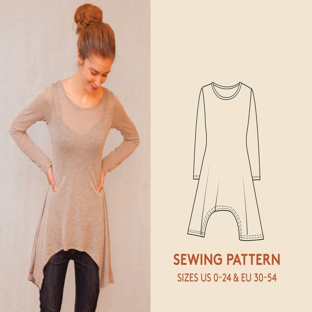 Easy sewing pattern for beginners Dress sewing pattern for Inspire