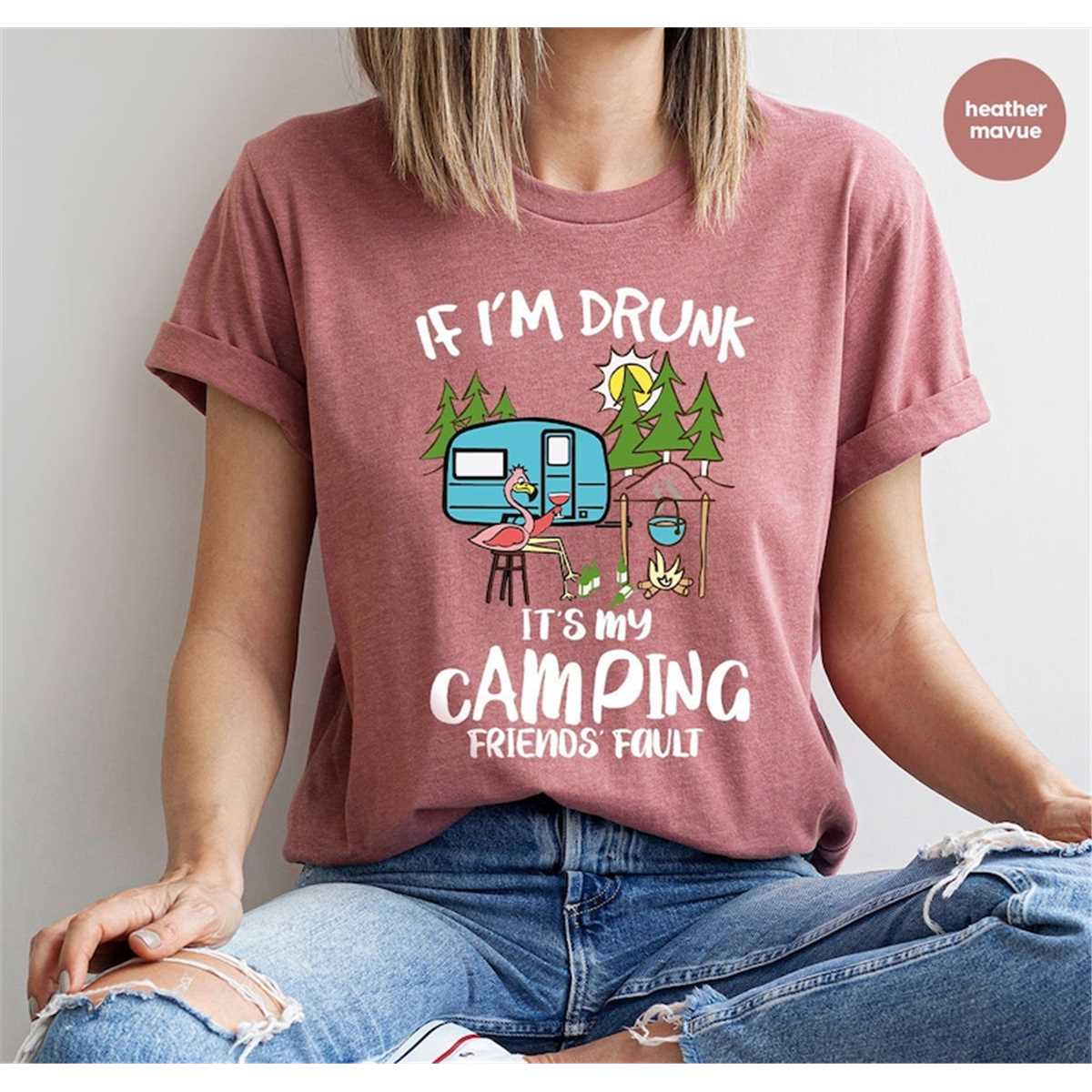 Funny Camping Shirts, Camp Gifts, Vacation Graphic Tees, Gif