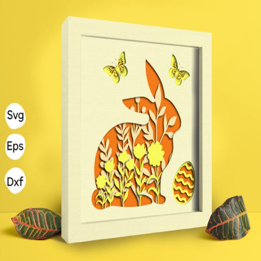 Easter Bunny Papercut Light Box | Inspire Uplift