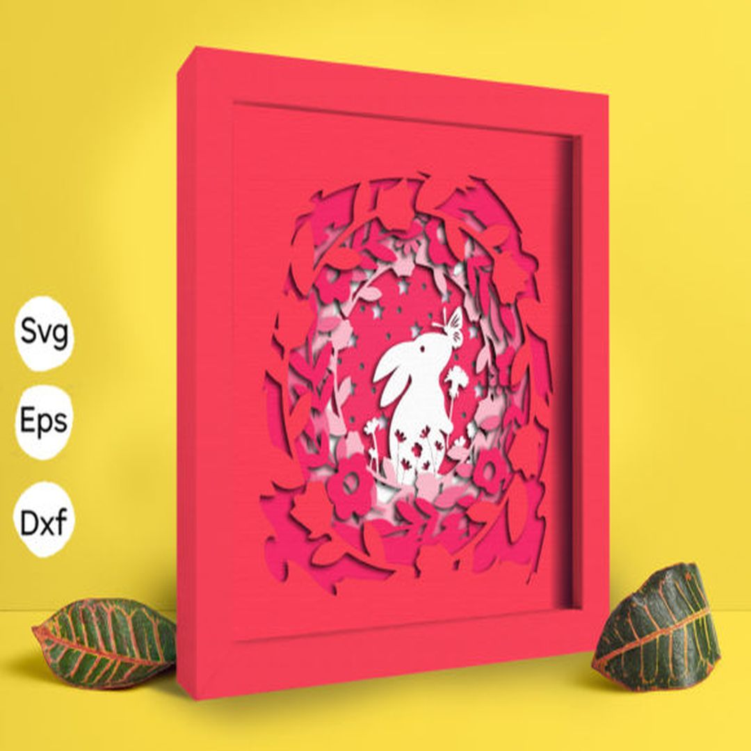 Easter Bunny Papercut Light Box | Inspire Uplift