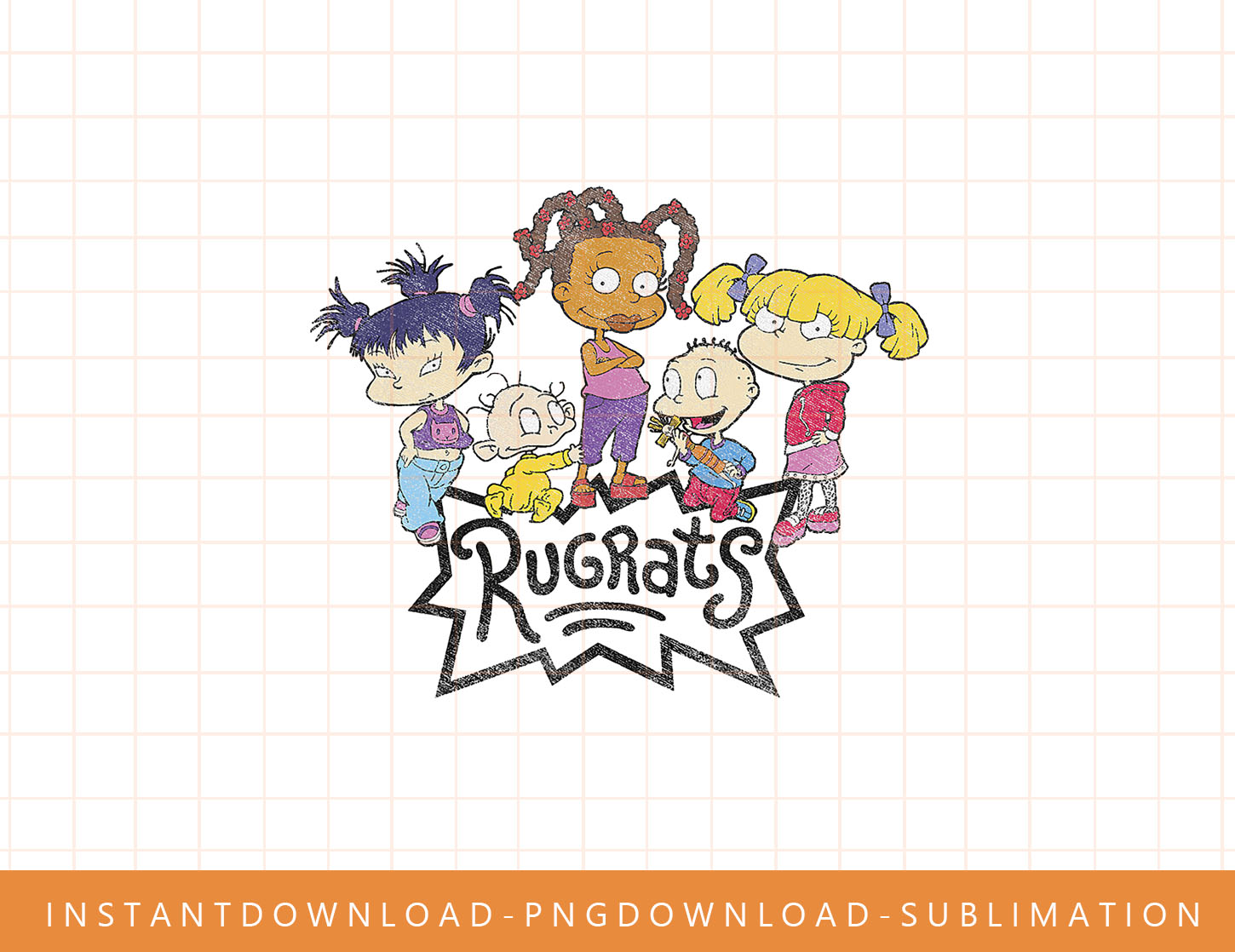 Nickelodeon Rugrats Vintage 90 s Logo png, sublimate, digita - Inspire ...