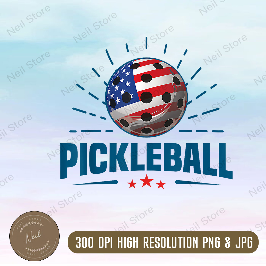 Pickleball American Flag Svg, 4th of July Patriotic Ball Svg Inspire Uplift