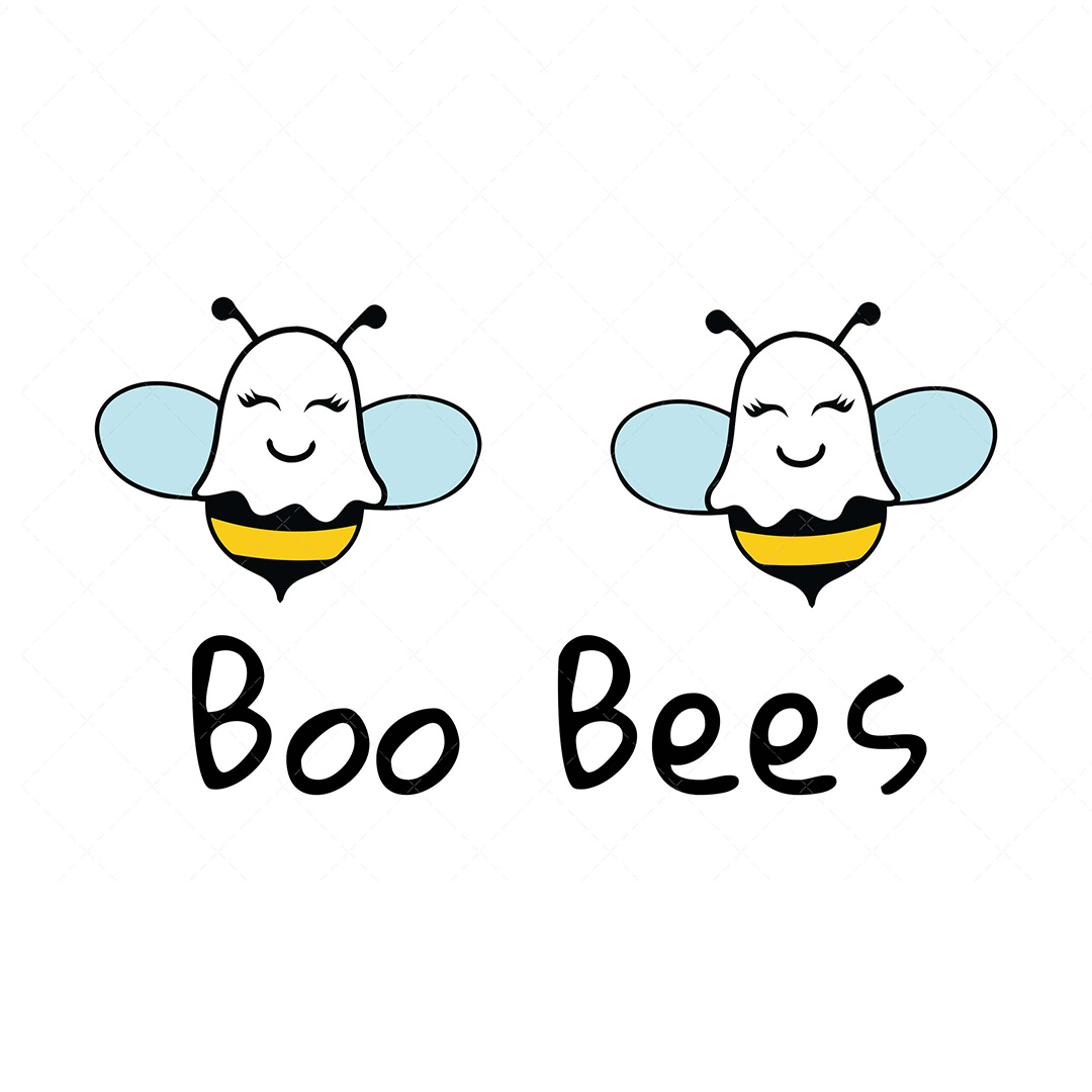 Boo Bees SVG, PNG, PDF, Ghost SVG, Halloween SVG, Bee SVG Inspire Uplift