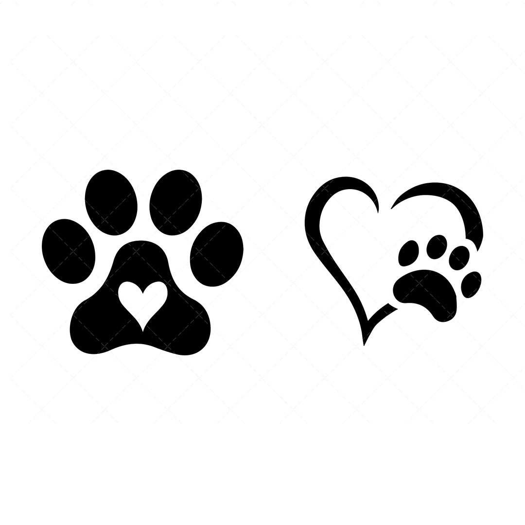 Dog paw heart SVG, PNG, PDF, Paw Print svg, Dog Paws Inspire Uplift