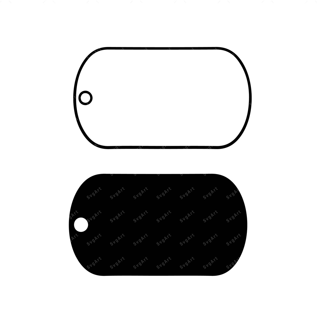 Blank Dog Tag SVG PNG PDF Dog Tags Blank Svg Dog Tag Inspire Uplift