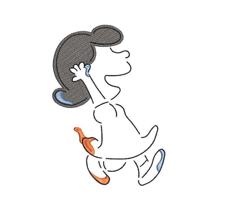 Snoopy Embroidery Line Art Design - Cartoon Embroidery Patte | Inspire ...