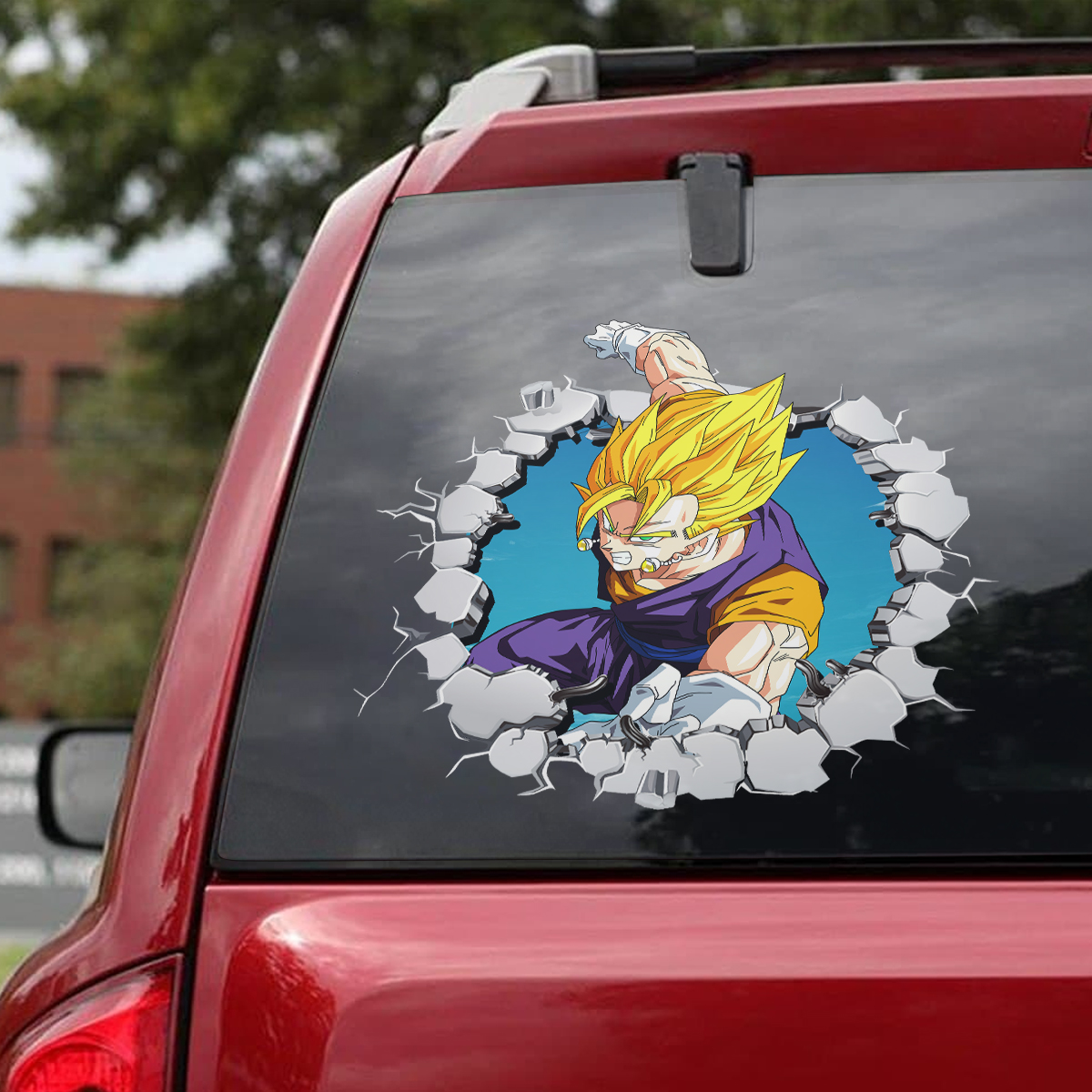 Adesivo Baby Saiyan On Board Dragon Ball Z Per Auto Vetro Vinile Multicolore