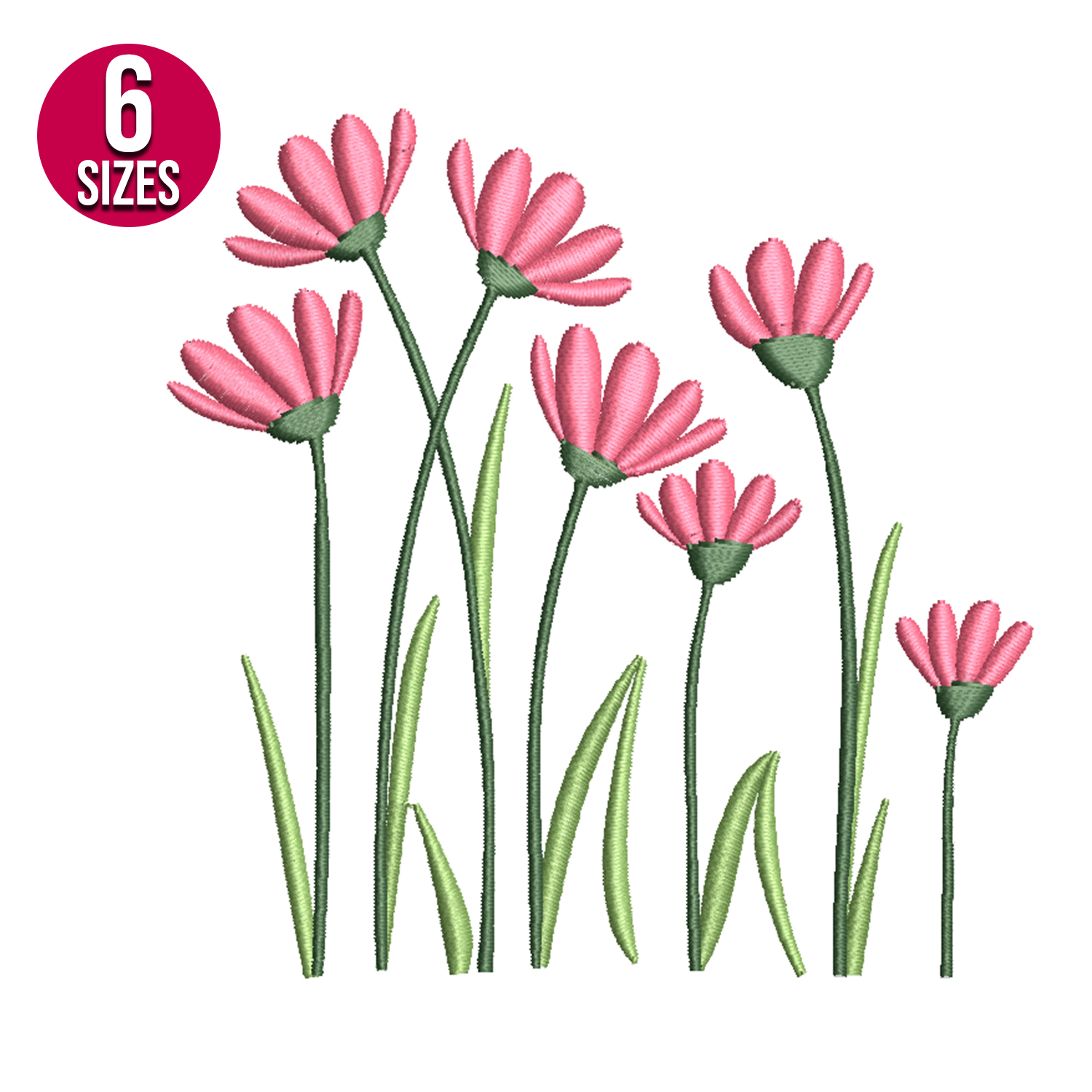 Daisy Flowers embroidery design, Machine embroidery pattern, Inspire