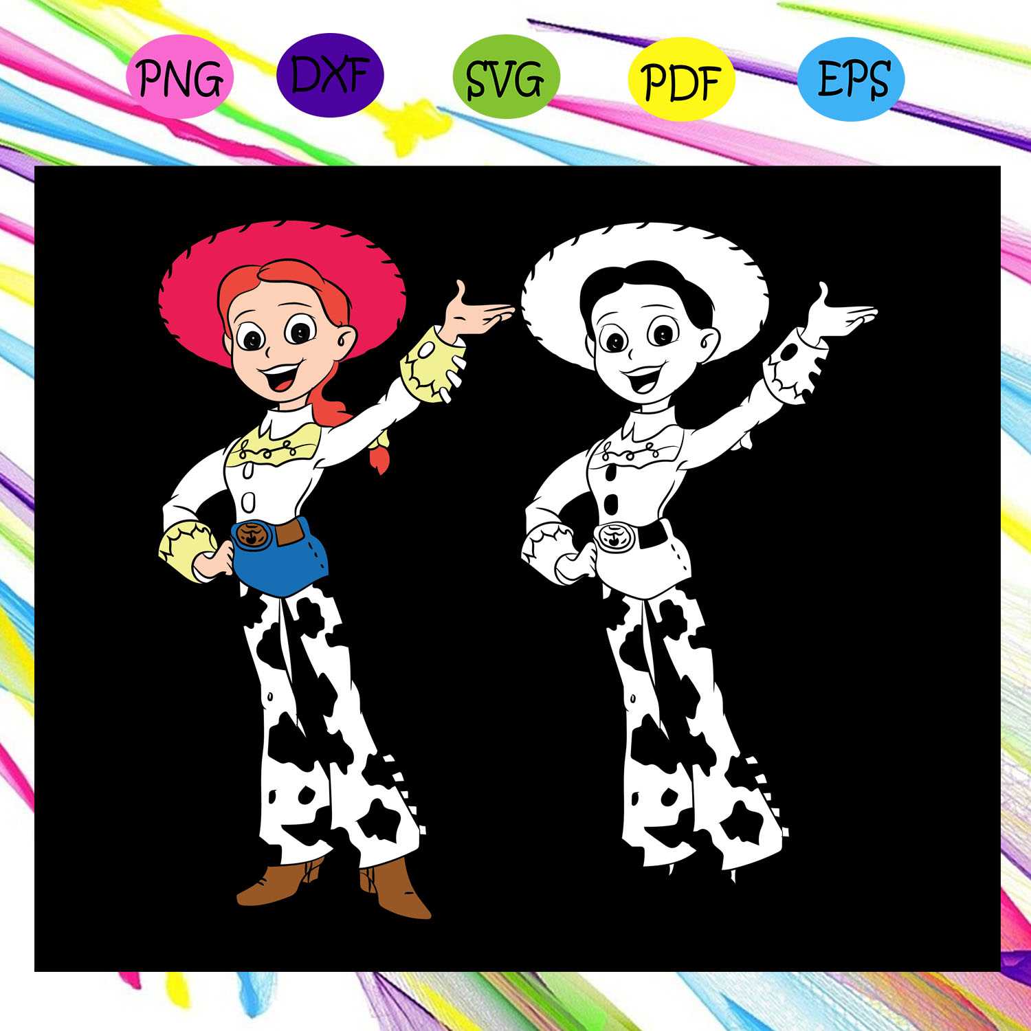Jessie Svg, Jessie Toy Story Svg, Jessie Stencil Svg, Toy St Inspire