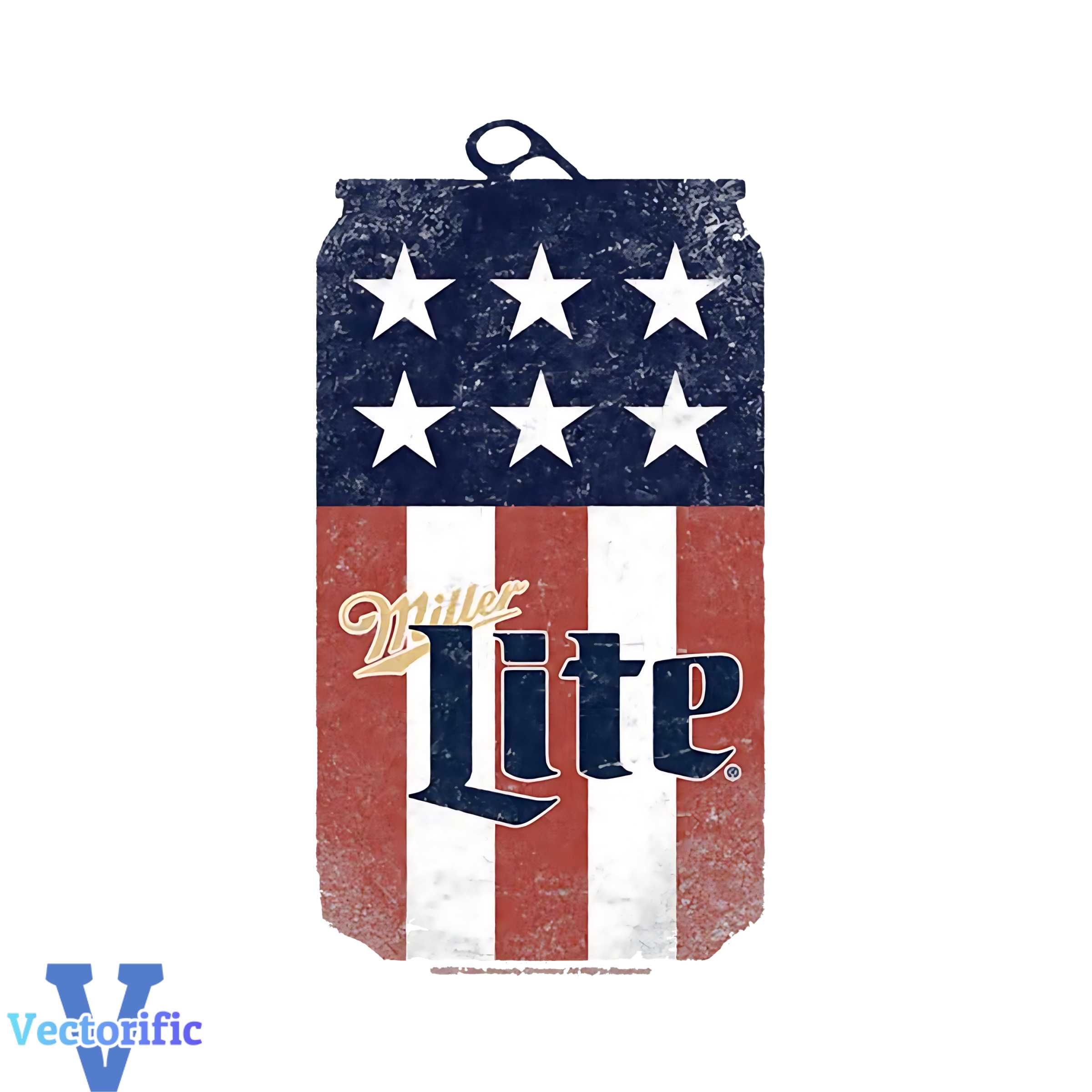 Miller Lite American Flag PNG Sublimation Design Inspire Uplift
