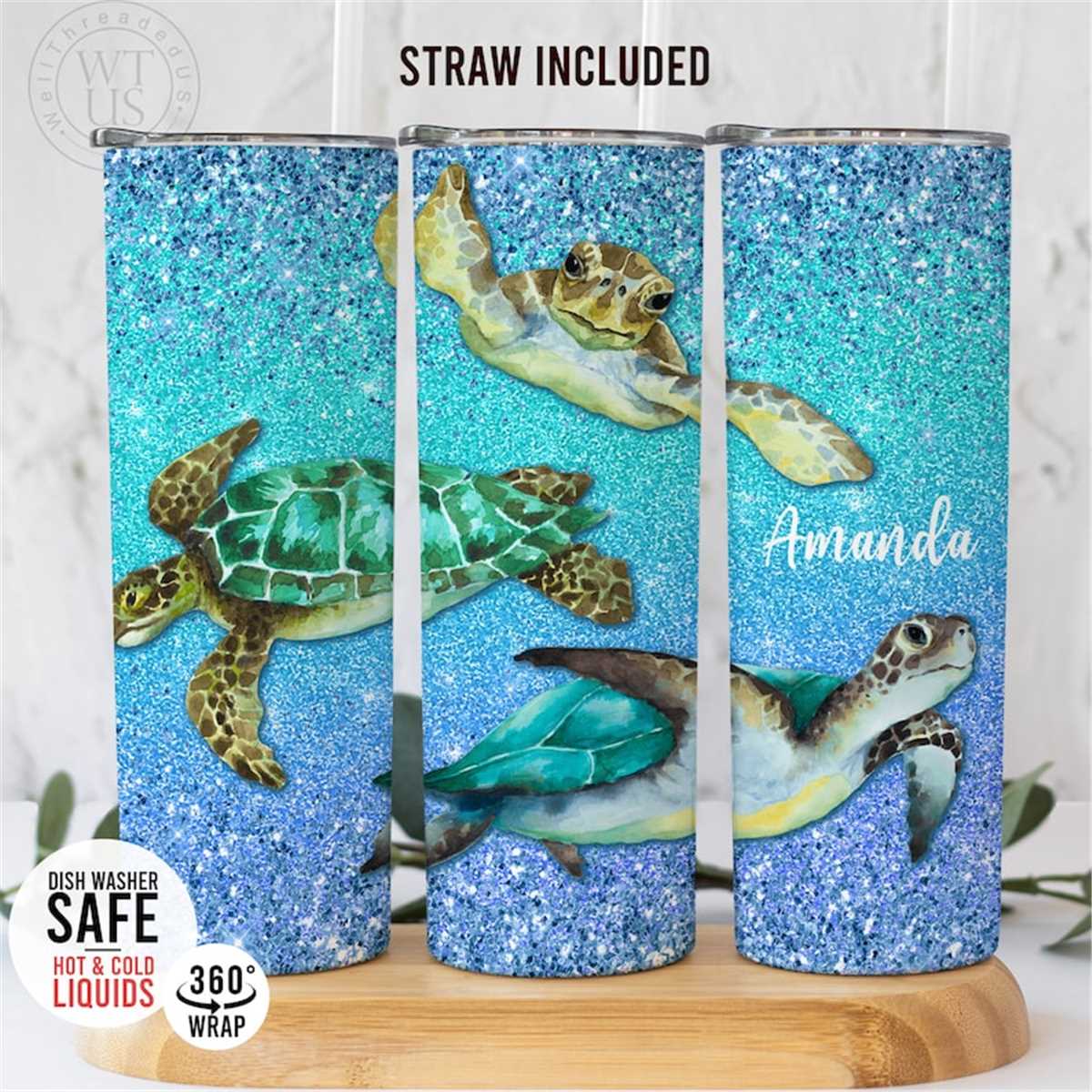 Cute Sea Turtle Tumbler Sea Turtle Tumbler Personalized Inspire