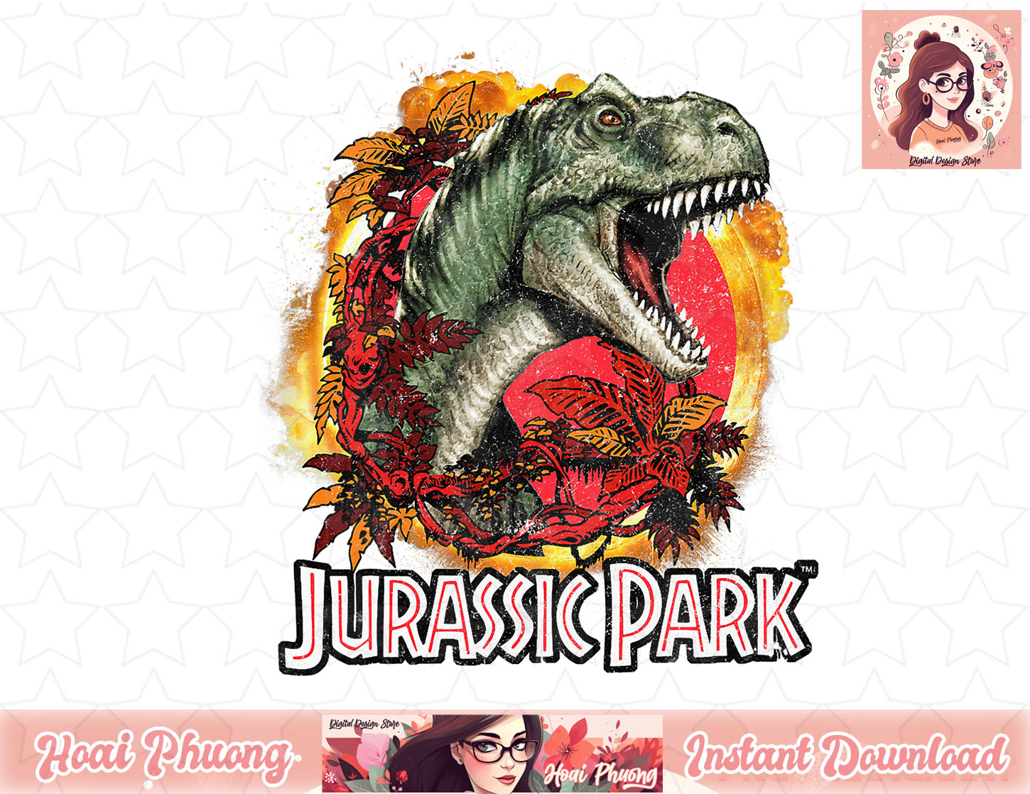 Jurassic Park Distressed T-Rex Explosion Logo png, instant d | Inspire ...