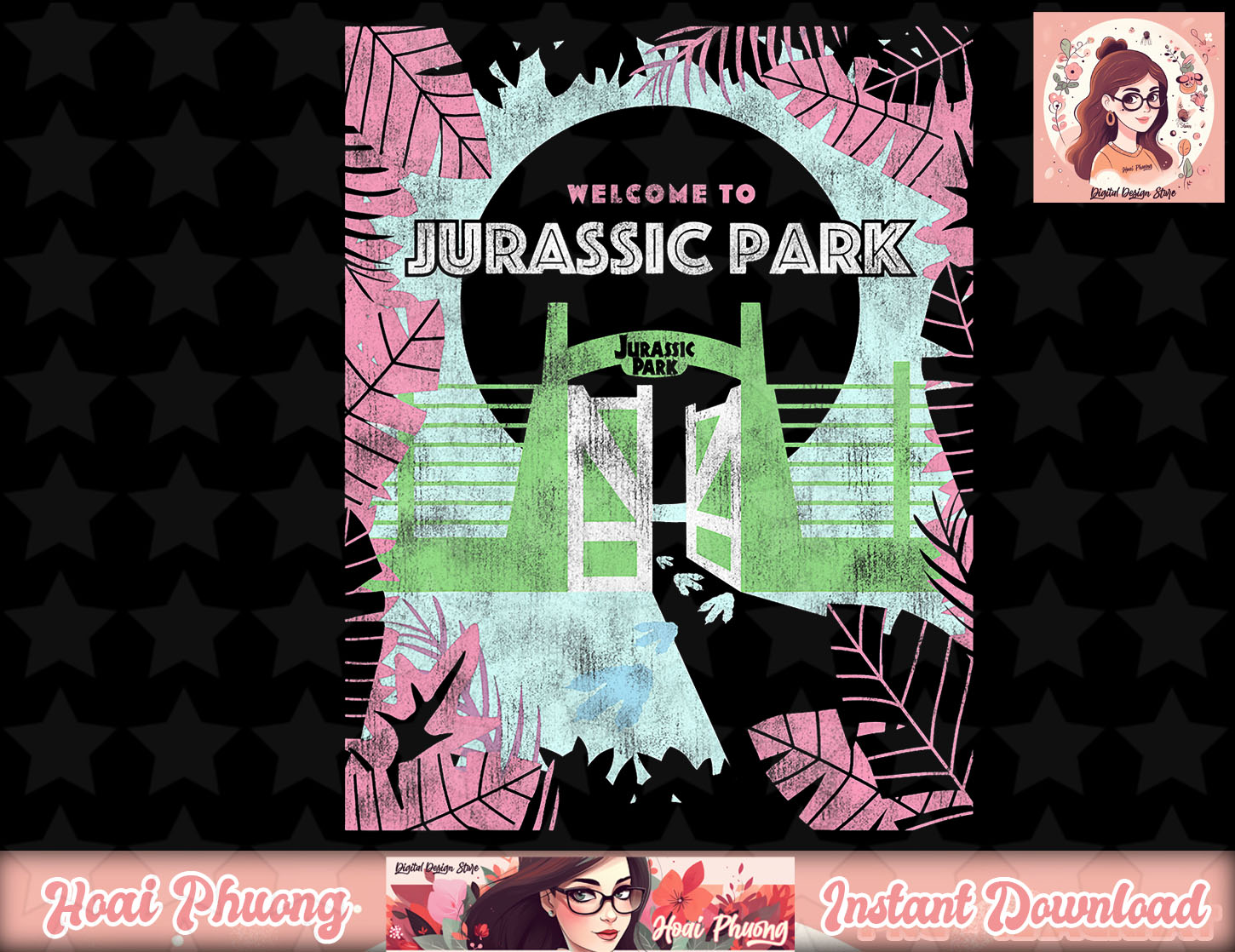 Jurassic Park Welcome To Front Gate Poster png, instant down | Inspire ...