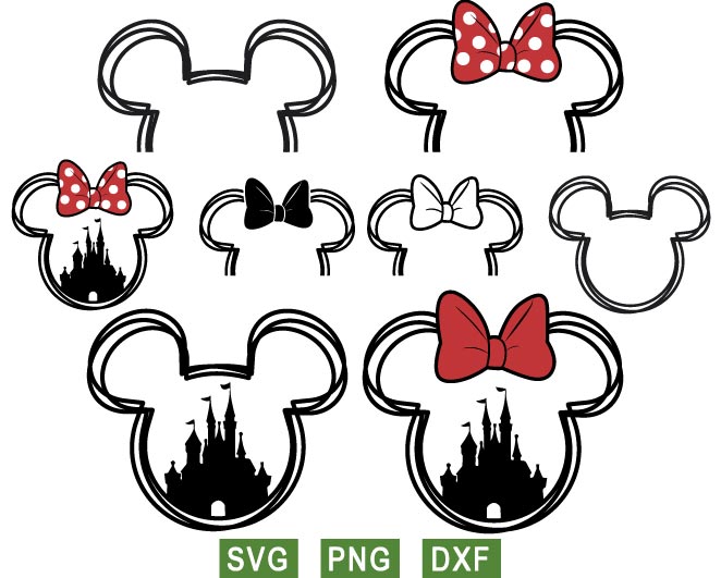 mickey ears svg, minnie svg, disney mouse svg, png files - Inspire Uplift