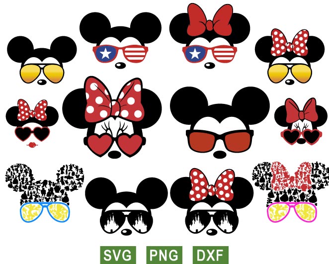 disney mouse ears svg, mickey svg, minnie svg, png files - Inspire Uplift