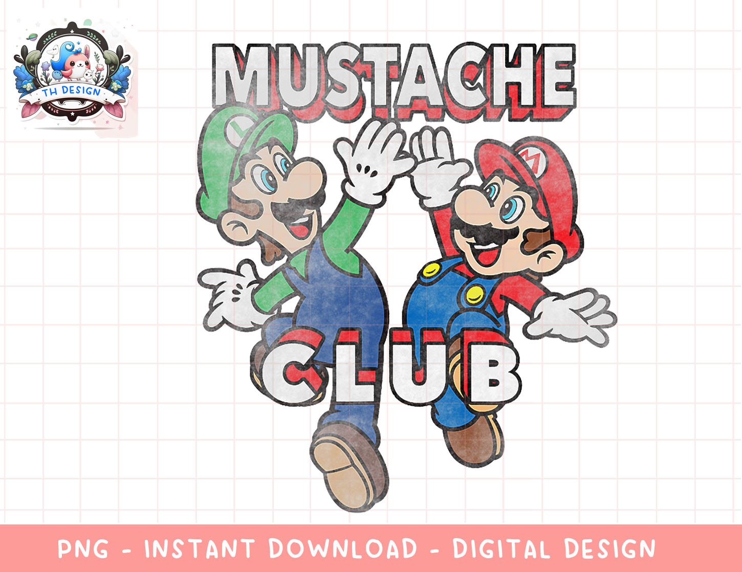 Super Mario Mustache Club Jumping Mario &amp; Luigi png, sublima | Inspire ...