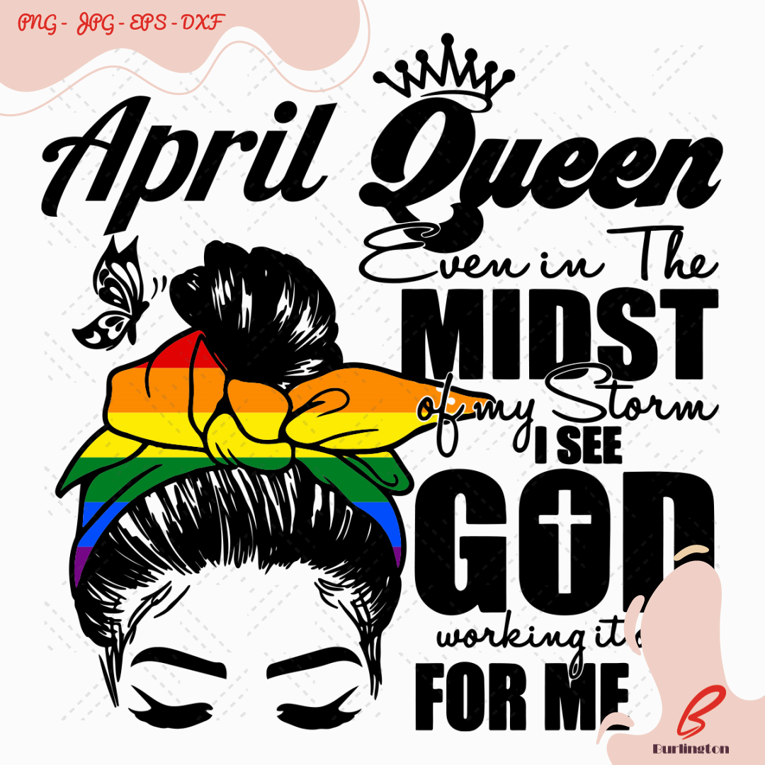 April Queen Lgbt Headband Girl Birthday Svg, Birthd | Inspire Uplift